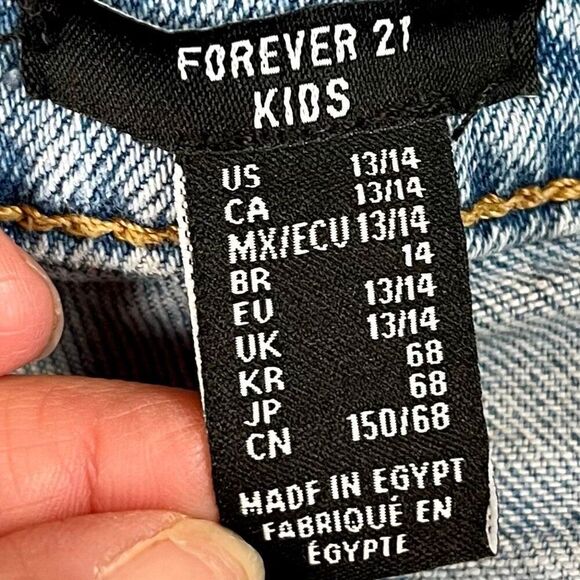 Forever 21 Kids Distressed Jeans Junior 13/14 - Picture 3 of 8